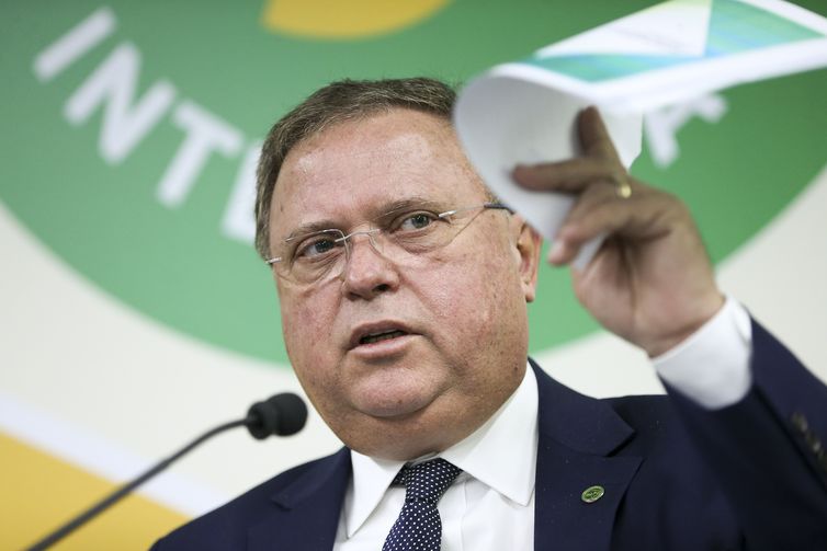Brasília - O ministro da Agricultura, Pecuária e Abastecimento, Blairo Maggi, durante entrevista coletiva sobre os resultados de viagem à Bélgica, onde tratou com autoridades da União Europeia sobre a exportação de proteína animal./Marcelo Camargo/Agência Brasil Brasília - O ministro da Agricultura, Pecuária e Abastecimento, Blairo Maggi, durante entrevista coletiva sobre os resultados de viagem à Bélgica, onde tratou com autoridades da União Europeia sobre a exportação de proteína animal.