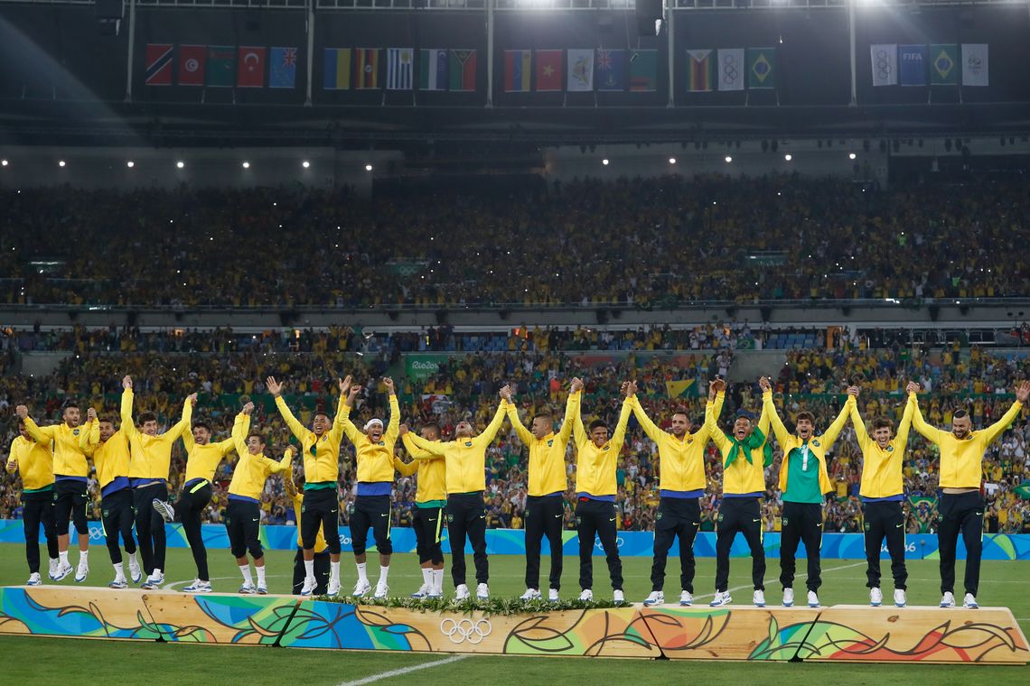Fernando Frazão/Agência Brasil Rio de Janeiro - Brasil vence Alemanha e conquista primeiro ouro olímpico do futebol (Fernando Frazão/Agência Brasil)