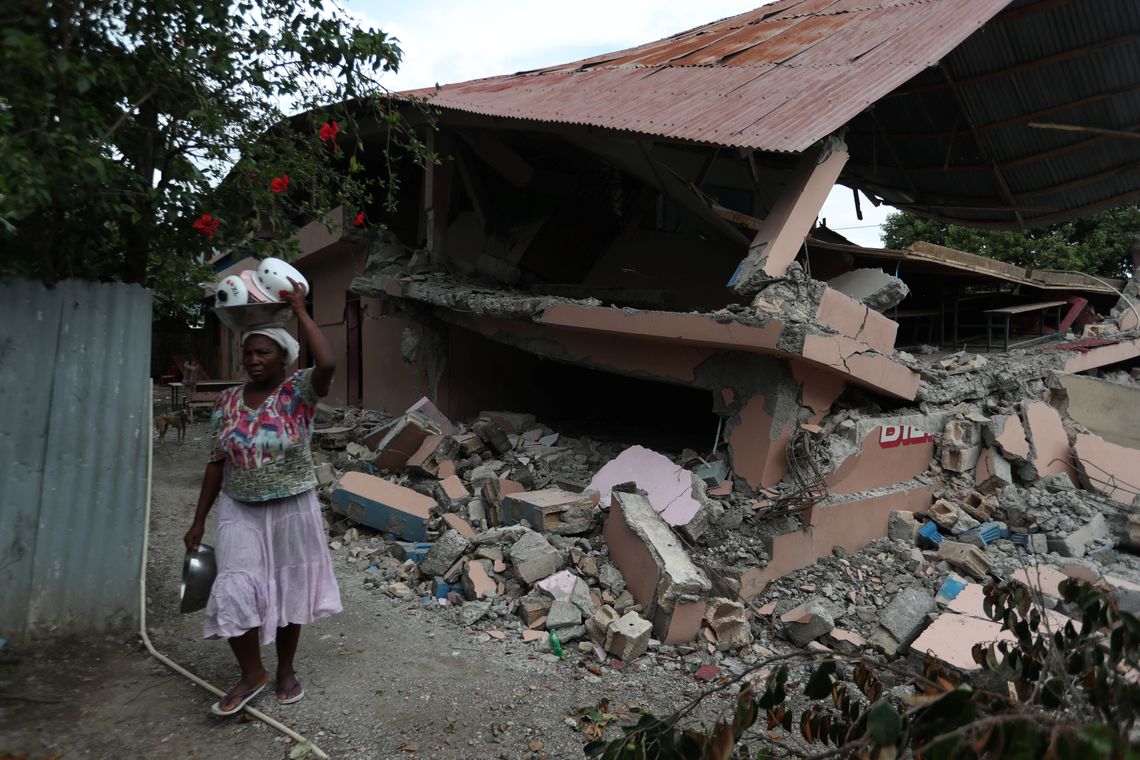 Terremoto atingiu o norte do Haiti no final do sábado.