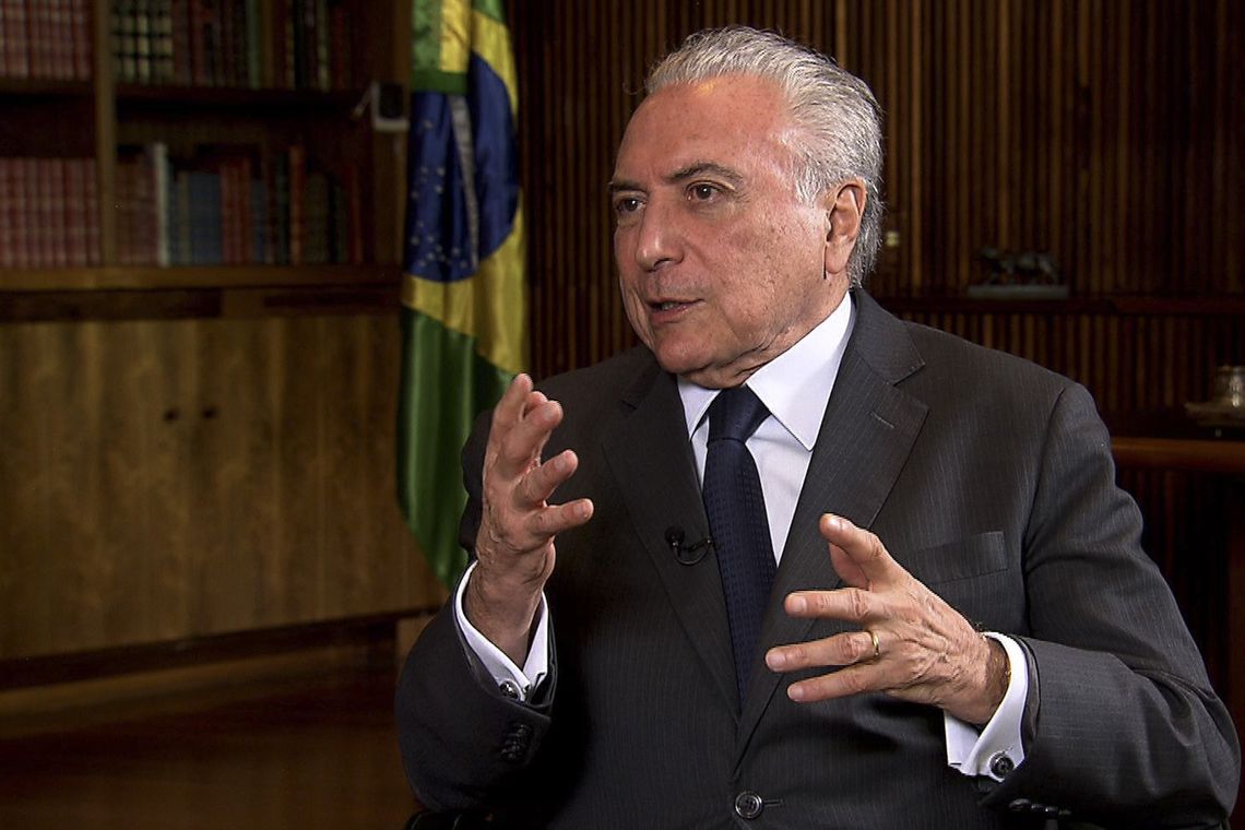 TV Brasil O presidente Michel Temer concede entrevista à jornalista Roseann Kennedy, da TV Brasil.