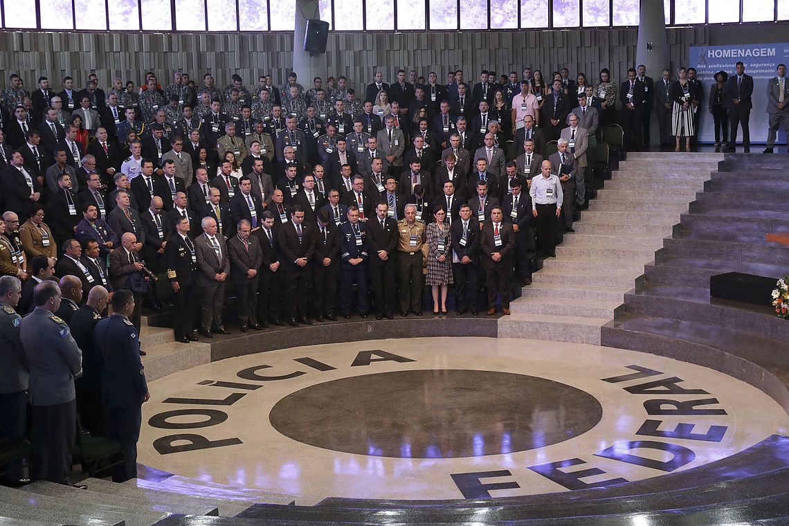 Antonio Cruz/Agência Brasil O presidente Michel Temer participa da abertura do Seminário Nacional de Segurança Pública, na Academia Nacional de Polícia, em Brasília.