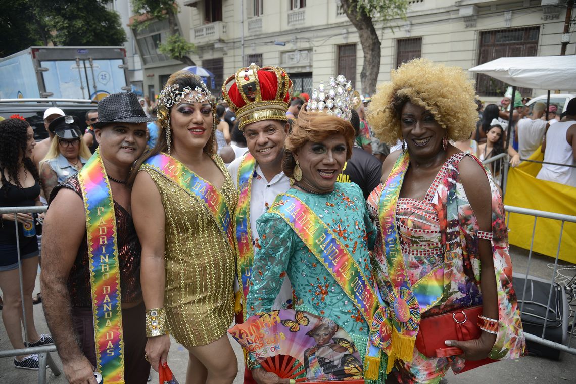 Fernando Frazão/Agência Brasil Rio de Janeiro - Bloco Banda das Quengas comemora 28 carnavais na Lapa (Fernando Frazão/Agência Brasil)