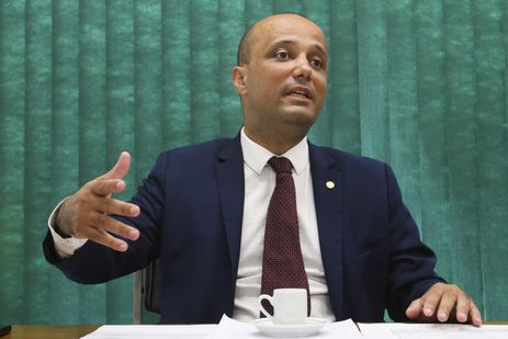 Fabio Rodrigues Pozzebom/Agênci Líder do governo na Câmara, deputado Major Vitor Hugo (PSL-GO), durante entrevista exclusiva à Agencia Brasil