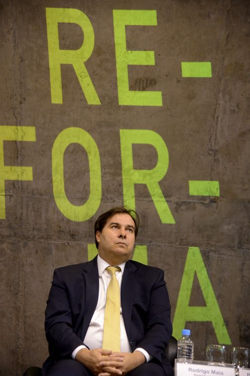 Tânia Rêgo/Agência Brasil O presidente das Câmara dos Deputados, Rodrigo Maia, participa do seminário Reforma da Previdência - uma Reflexão Necessária, no Centro Cultural da FGV, no Rio de Janeiro.