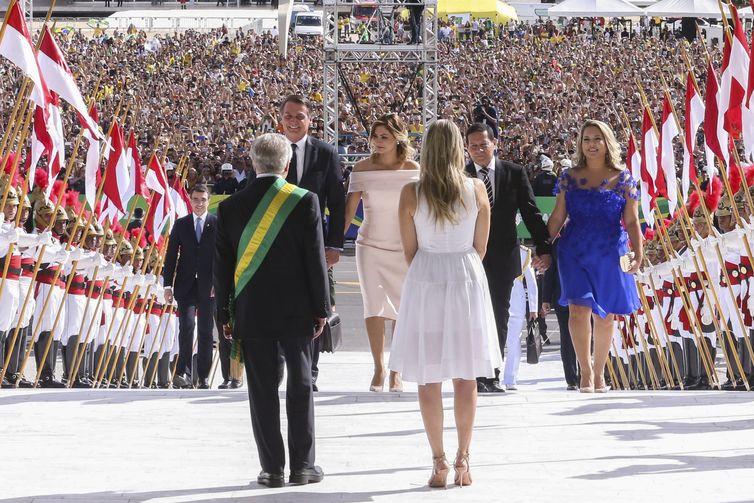 Michel Temer Marcela Temer recebem o presidente Jair Bolsonaro e o vice presidente, Hamilton Mourão no Palácio do Planalto, para cerimônia de transmissão da Faixa Presidencial.