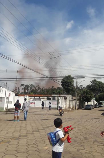 Bombeiros de Ipatinga/Direitos reservados/Agência Brasil Explosão em um gasômetro da Usina de Ipatinga, em Minas Gerais.