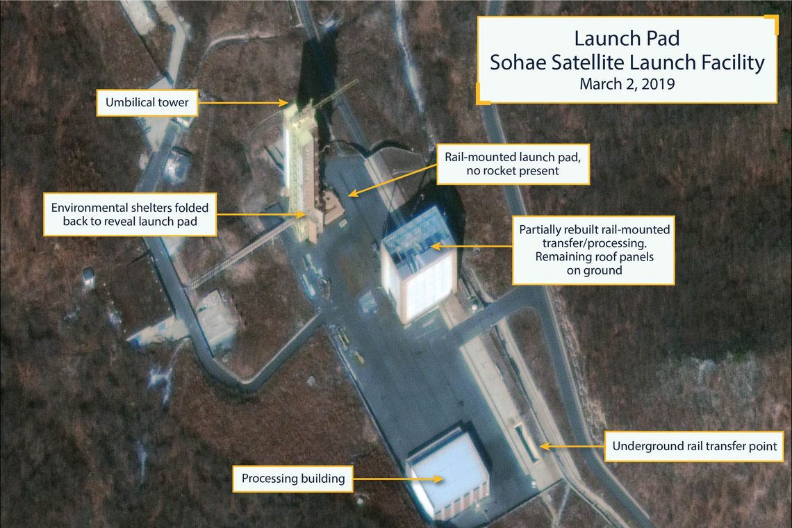 HANDOUT/ CSIS / Beyond Parallel / DigitalGlobe 2019 via REUTERS/direitos reservados Imagem de satélite comercial mostra a Estação de Lançamento de Satélites da Coreia do Norte