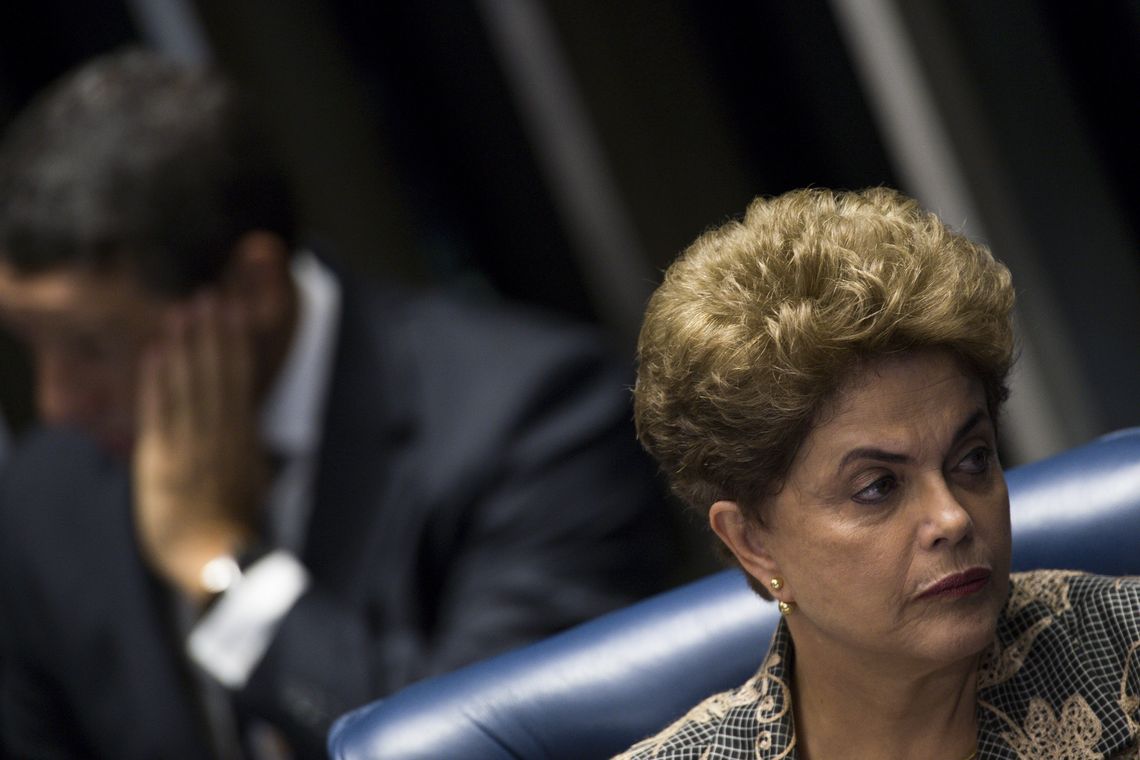 Marcelo Camargo/Agência Brasil Brasília - A presidenta afastada, Dilma Rousseff, faz sua defesa durante sessão de julgamento do impeachment no Senado (Marcelo Camargo/Agência Brasil)
