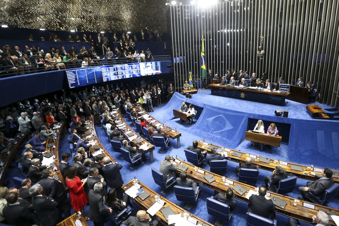 Marcelo Camargo/Agência Brasil Brasília - A presidenta afastada, Dilma Rousseff, faz sua defesa durante sessão de julgamento do impeachment no Senado (Marcelo Camargo/Agência Brasil)