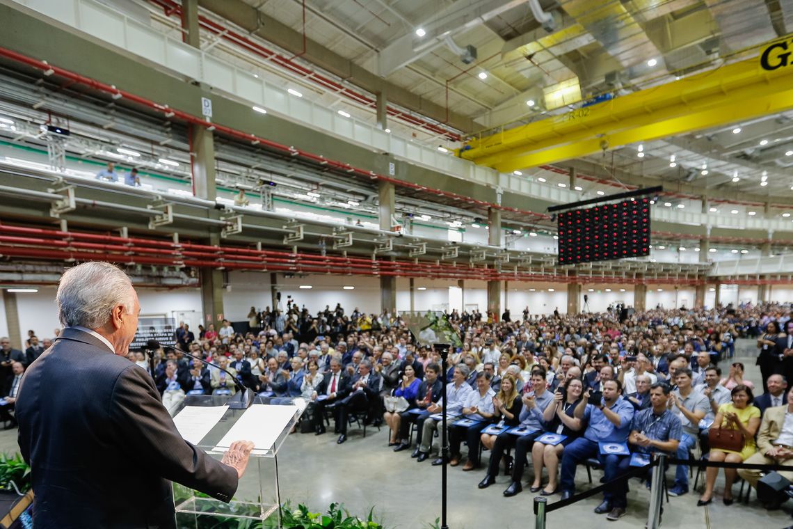 Cesar Itiberê/PR O presidente Michel Temer inaugurou hoje (14) a primeira etapa da construção do Sirius, o acelerador de elétrons considerado o maior empreendimento da ciência brasileira.