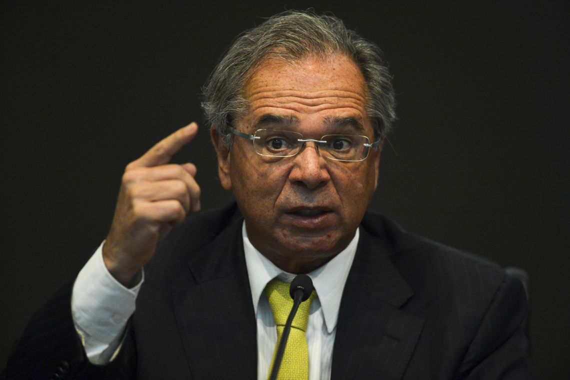 Marcelo Camargo/Agência Brasil O Ministro da Economia, Paulo Guedes, durante o Seminário Declaração de Direitos de Liberdade Econômica - Debates sobre a MP 881/19.