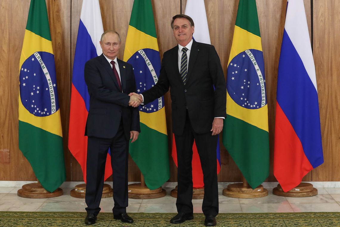 Marcos Corrêa/PR
O presidente Jair Bolsonaro, durante encontro com o presidente da Federação da Rússia, Vladimir Putin