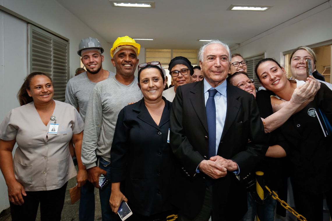 Alan Santos/PR Presidente Michel Temer visita instalações da Santa Casa de Misericórdia, em Barretos (SP).