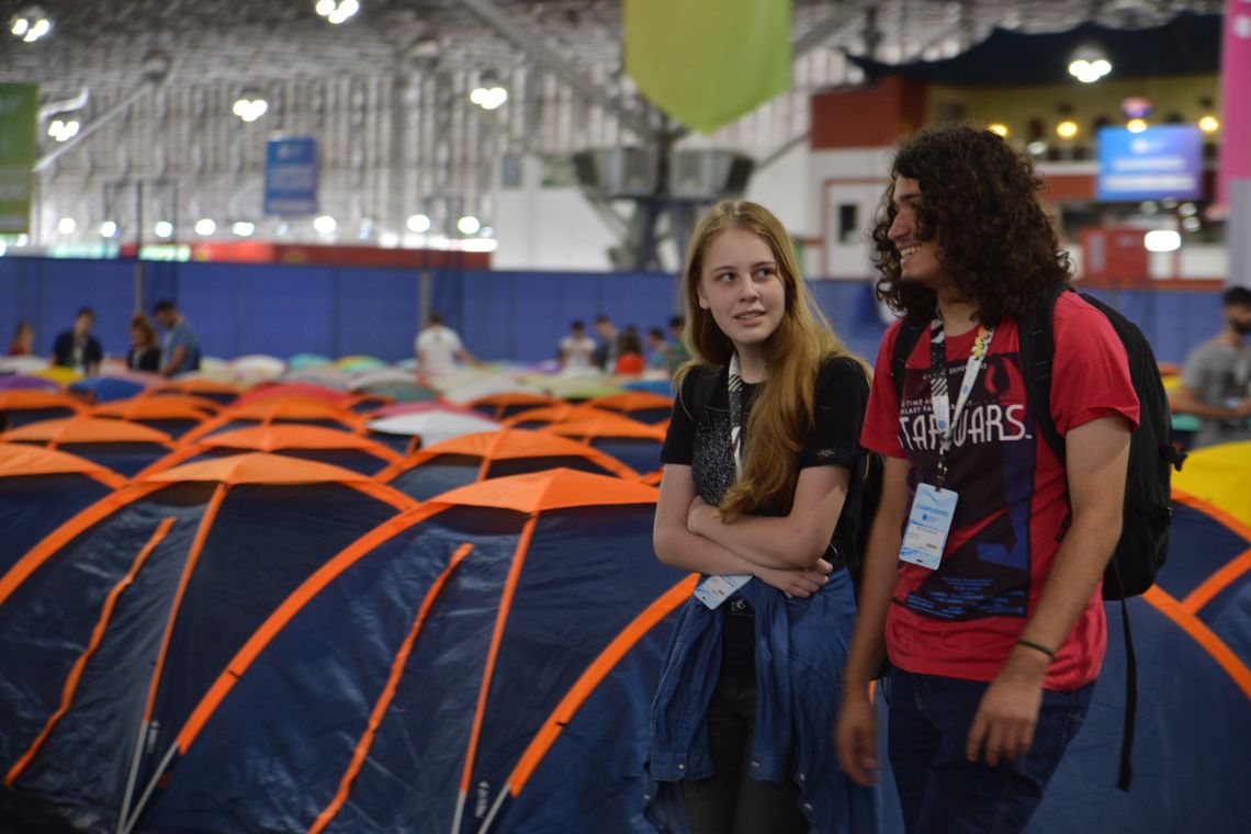 Rovena Rosa/Agência Brasil São Paulo - São esperados 12 mil campuseiros, que acampam no evento para aproveitá-lo 24 horas por dia, e 100 mil visitantes na 11ª Campus Party Brasil (Rovena Rosa/Agência Brasil)