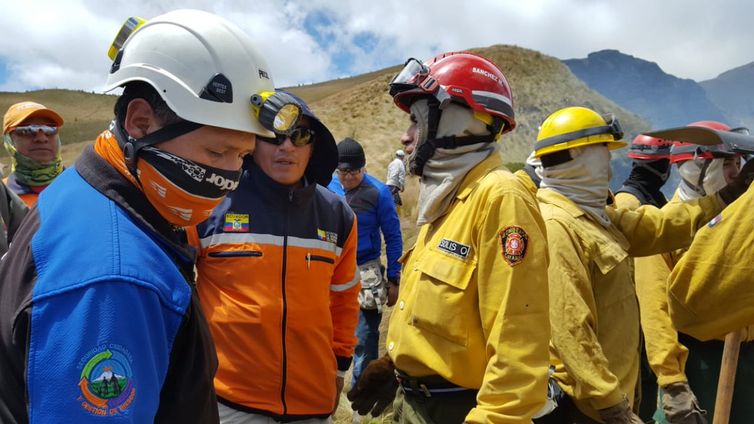 Governo de Imbabura Incêndio florestal no Equador