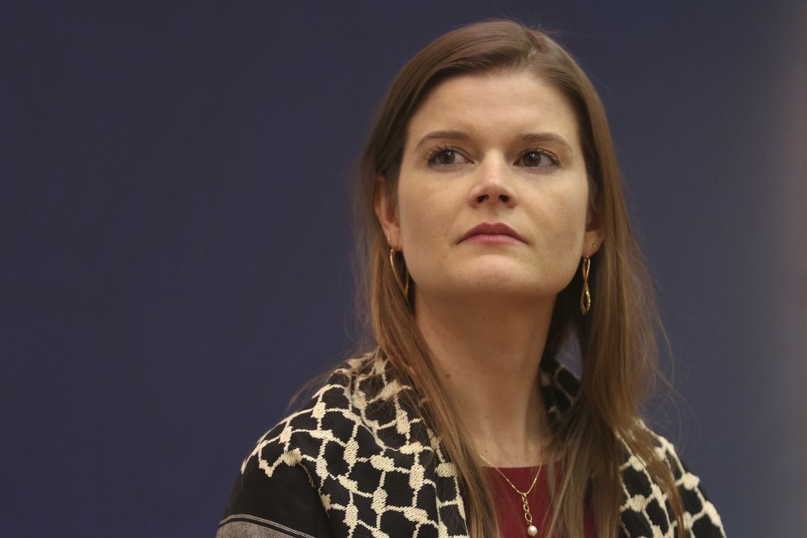 Valter Campanato/Agência Brasil A ex-presidente da Infraero Martha Seillier durante cerimônia de posse do novo presidente da Empresa Brasileira de Infraestrutura Aeroportuária (Infraero), tenente-brigadeiro-do-ar Hélio Paes de Barros Júnior.