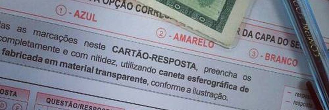 Cartão de resposta do ENEM no Instagram Foto do cartão de resposta do ENEM, tirada em local de aplicação da prova. (Foto: Reprodução da internet)
