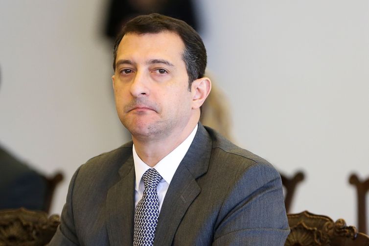 Brasília- O diretor-geral da Polícia Federal, Rogério Galloro, durante reunião interministerial sobre segurança nas fronteiras, no Palácio Itamaraty. 