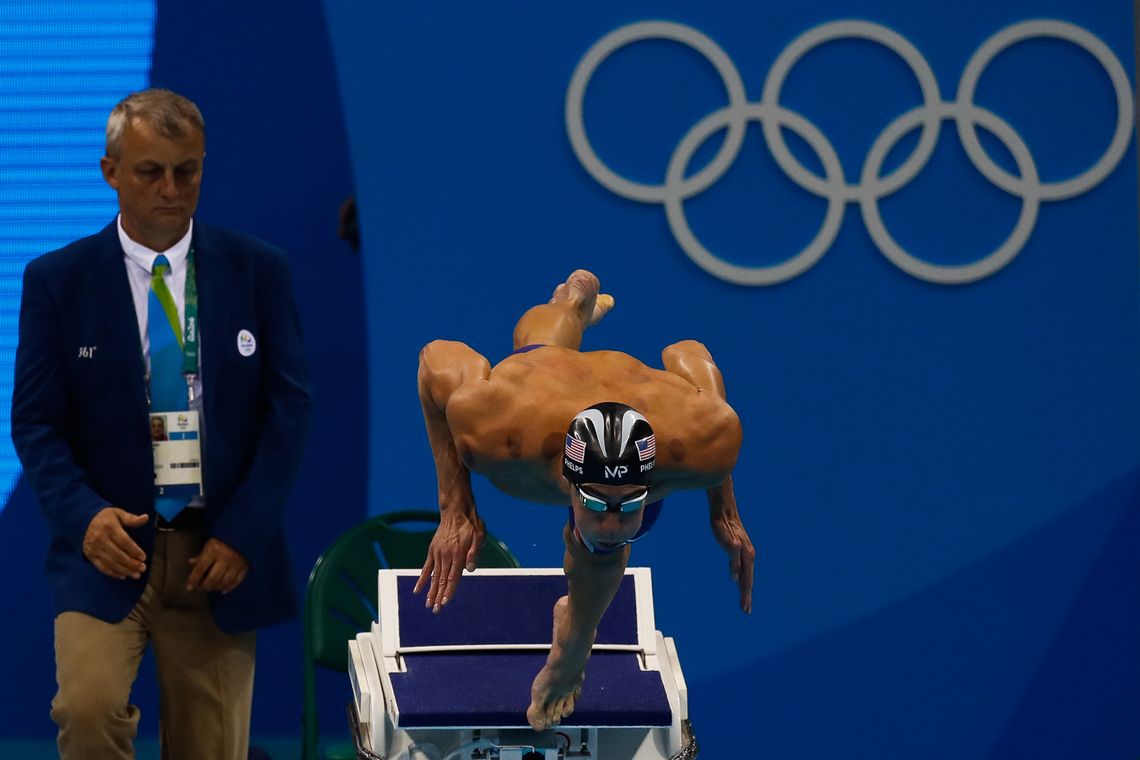 Fernando Frazão/Agência Brasil Rio de Janeiro - Michael Phelps, dos Estados Unidos, ganha sua 20ª medalha de ouro olímpica, nos 200m nado borboleta, nos Jogos Rio 2016. (Fernando Frazão/Agência Brasil)