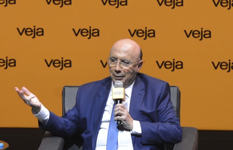 Henrique Meirelles, candidato à Presidência pelo MDB, durante sabatina promovida pela revista Veja, em São Paulo.