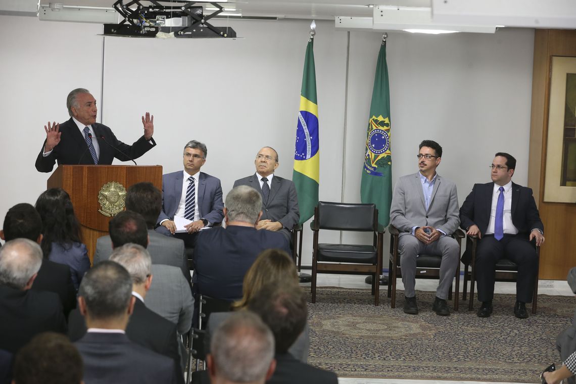 Valter Campanato/Agência Brasil O presidente Michel Temer discursa na cerimônia de assinatura da MP que cria a Agência Brasileira de Museus (Abram), e da MP que visa Estimular Doações Privadas para Projetos de Interesse Público.