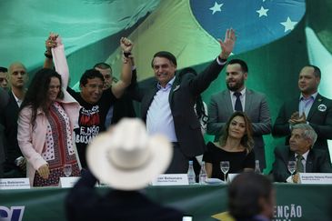 Fernando Frazão/Agência Brasil/Agência Brasil Convenção do Partido Social Liberal (PSL), no Rio de Janeiro, oficializa a candidatura do deputado federal Jair Bolsonaro à Presidência da República.