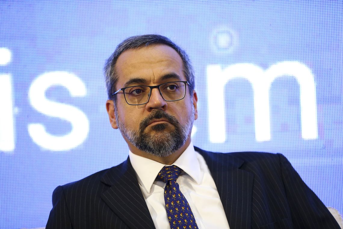 Marcelo Camargo/Agência Brasil O ministro da Educação, Abraham Weintraub, durante lançamento do Programa Novos Caminhos.