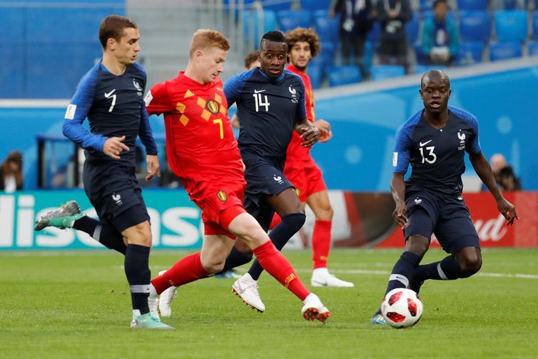 Copa 2018, Bélgica e França, Início de jogo