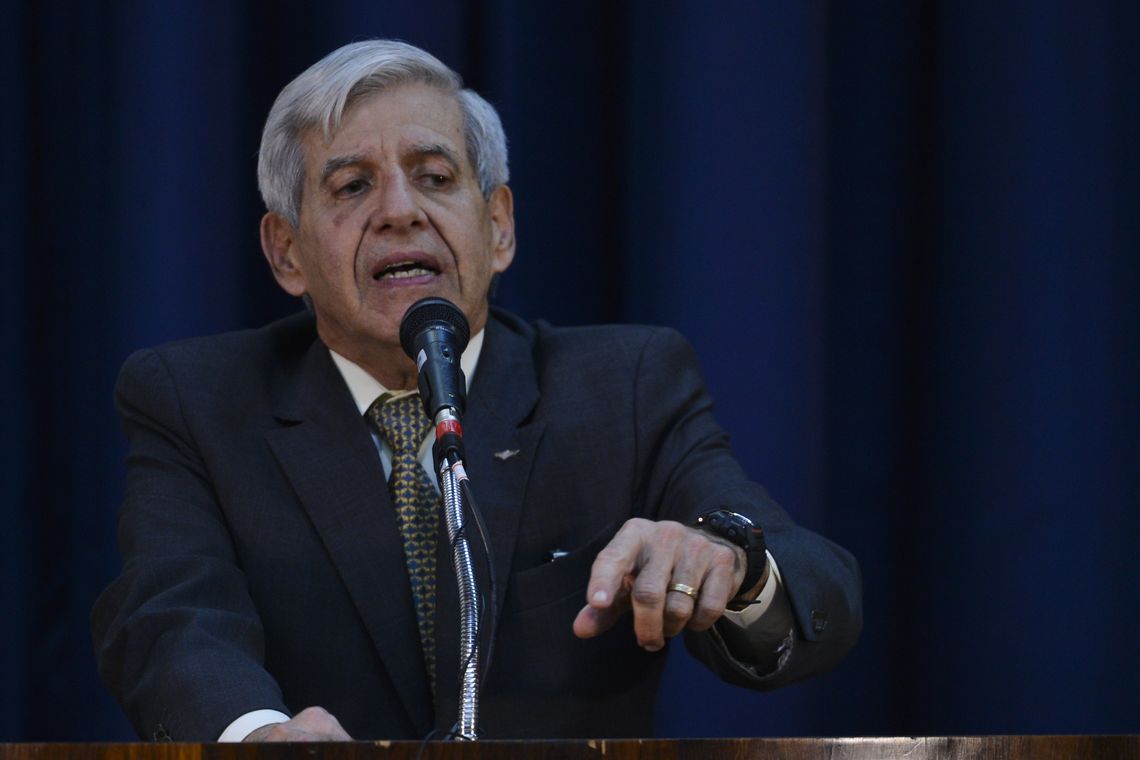 Valter Campanato/Agência Brasil O ministro-chefe do GSI, Augusto Heleno, durante solenidade de posse do novo diretor-geral da Agência Brasileira de Inteligência (Abin), Alexandre Ramagem