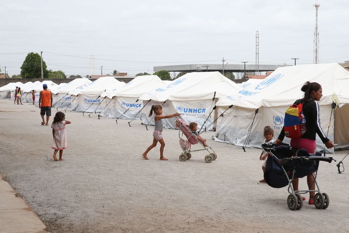 Boa Vista - Acampamento de refugiados venezuelanos montado pelo ExÃ©rcito Brasileiro e a AgÃªncia das NaÃ§Ãµes Unidas para Refugiados (Antonio Cruz/AgÃªncia Brasil)