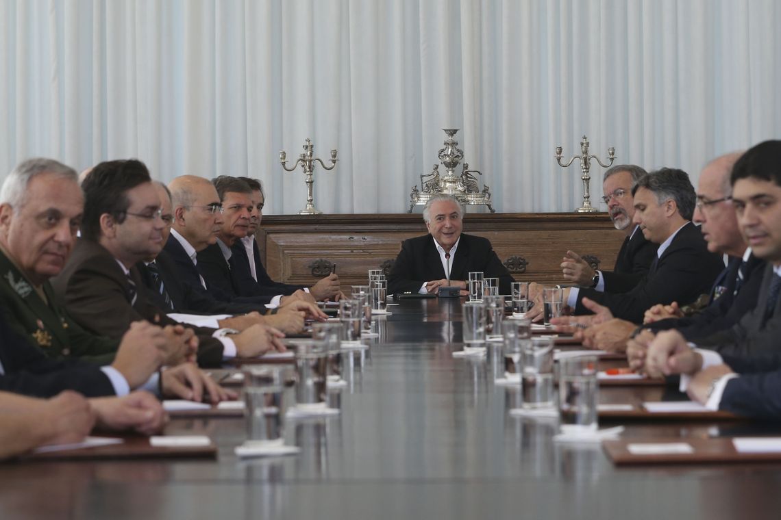Valter Campanato/Agência Brasil Presidente da República, Michel Temer, durante Reunião do Conselho da República e do Conselho de Defesa Nacional.