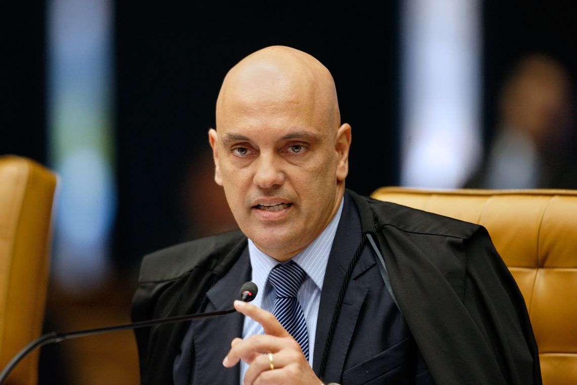Rosinei Coutinho/SCO/STF Brasília - Ministro Alexandre de Moraes durante sessão do Supremo Tribunal Federal (STF) para decidir se parlamentares podem ser afastados do mandato (Rosinei Coutinho/SCO/STF)