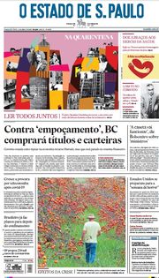 Capa do Jornal O Estado de S. Paulo Edição 2020-04-06