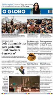 Capa do Jornal O Globo Edição 2023-11-04