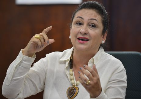 A ministra da Agricultura, Pecuária e Abastecimento, Kátia Abreu, durante entrevista coletiva, anuncia novos resultados nas negociações para ampliação de mercados (Antonio Cruz/Agência Brasil)