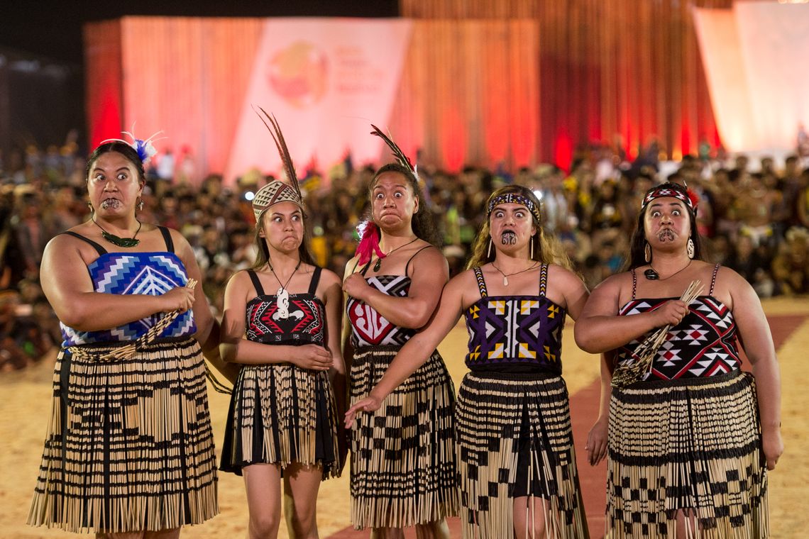 Marcelo Camargo/Agência Brasil Palmas (TO) - Mulheres de diversas etnias participam de desfile de beleza indígena durante os Jogos Mundiais dos Povos Indígenas ( Marcelo Camargo/Agência Brasil)