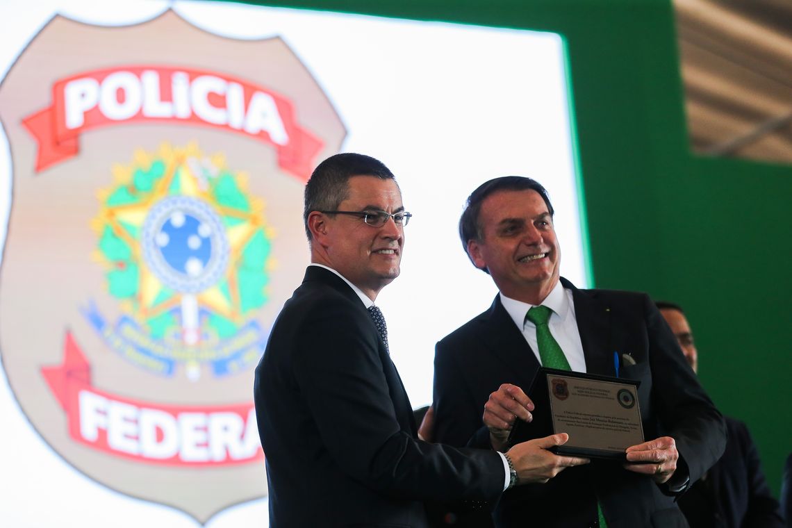 José Cruz/Agência Brasil O presidente Jair Bolsonaro, participa da cerimônia de encerramento dos cursos de formação profissional do ano de 2019, para ingresso na carreira Policial Federal