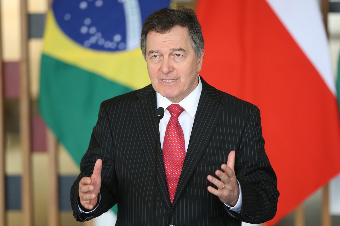 Fabio Rodrigues Pozzebom/Agência Brasil O ministro das Relações Exteriores do Chile, Roberto Ampuero durante assinatura de atos e declaração à imprensa, após a I Reunião do Diálogo Político-Militar Brasil-Chile.