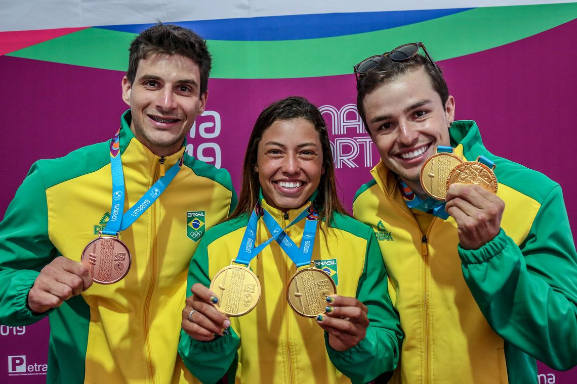  Ana SÃ¡tila, Felipe Borges e Pedro GonÃ§alves conquistam medalhas na canoagem no Pan