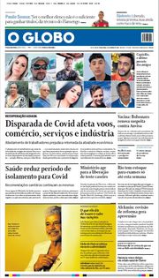 Capa do Jornal O Globo Edição 2022-01-11