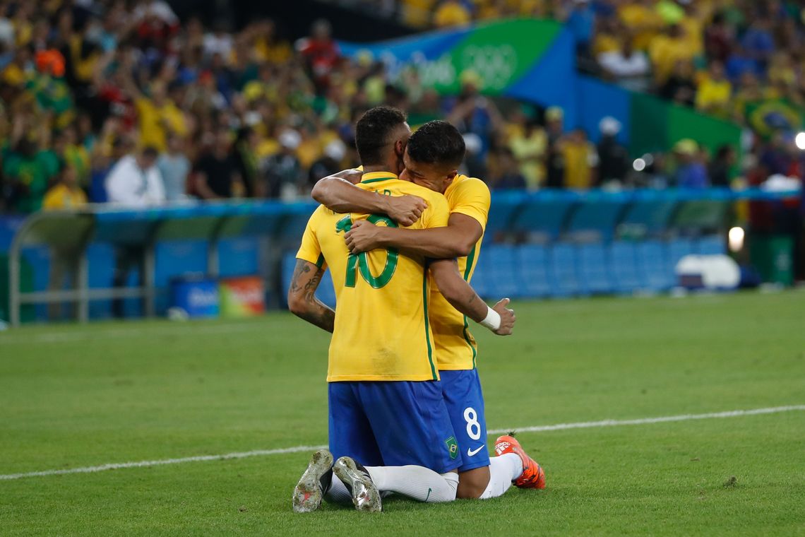 Fernando Frazão/Agência Brasil Rio de Janeiro - Brasil vence Alemanha e conquista primeiro ouro olímpico do futebol (Fernando Frazão/Agência Brasil)