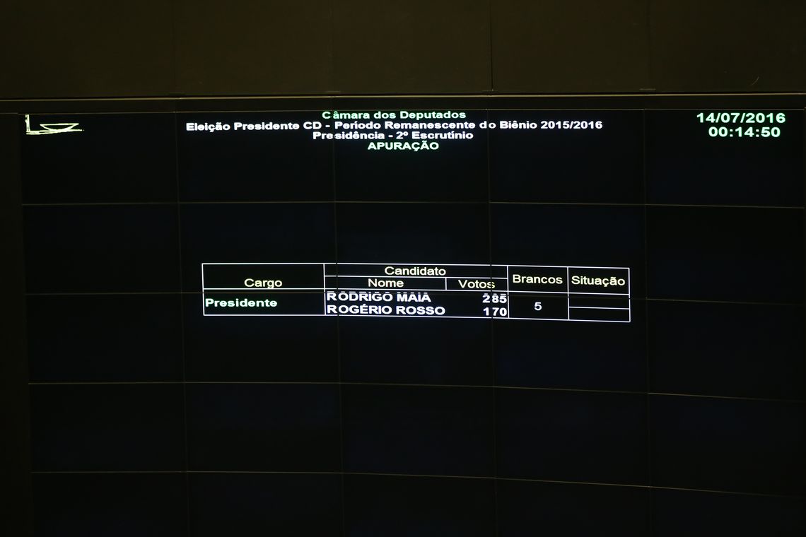 Fabio Rodrigues Pozzebom/Agência Brasil Brasília - O deputado Rodrigo Maia (DEM-RJ) foi eleito presidente da Câmara dos Deputados, com 285 votos. (Fabio Rodrigues Pozzebom/Agência Brasil)
