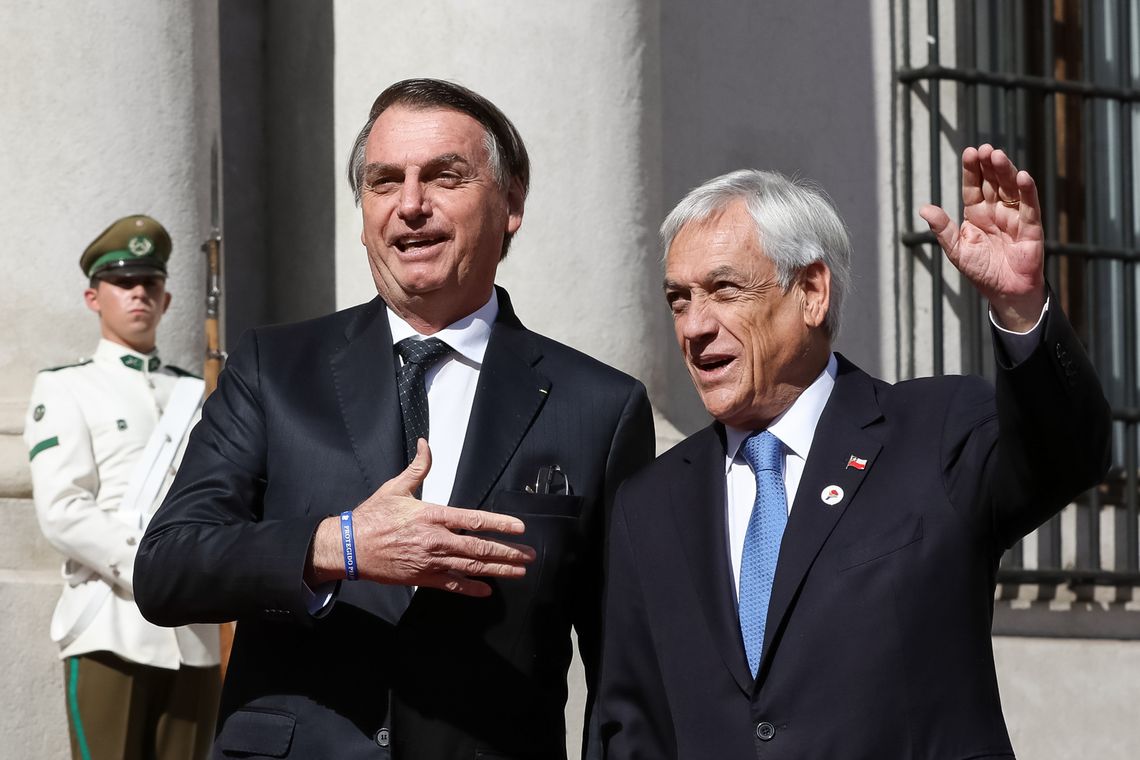 Marcos Corrêa/PR O presidente do Brasil, Jair Bolsonaro, durante a Cúpula Presidencial de Integração Sul-Americana, em Santiago, no Chile.