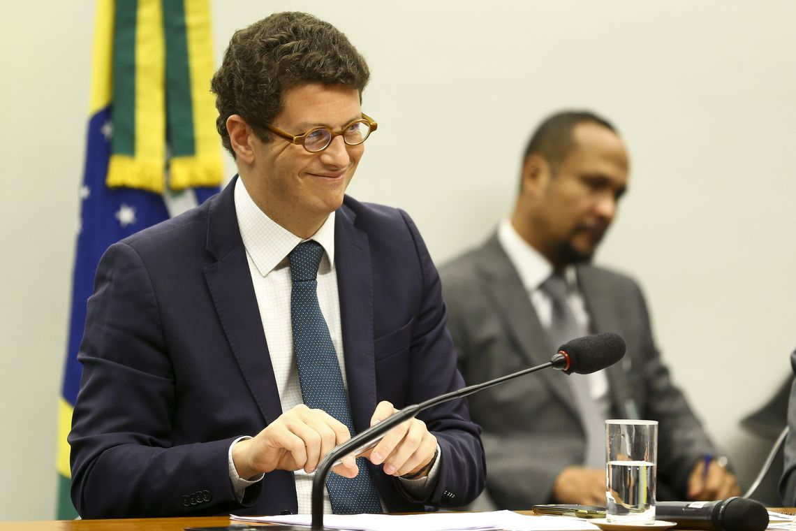 Marcelo Camargo/Agência Brasil O ministro do Meio Ambiente, Ricardo Salles, participa de audiência pública na Comissão de Meio ambiente e Desenvolvimento Sustentável da Câmara dos Deputados.