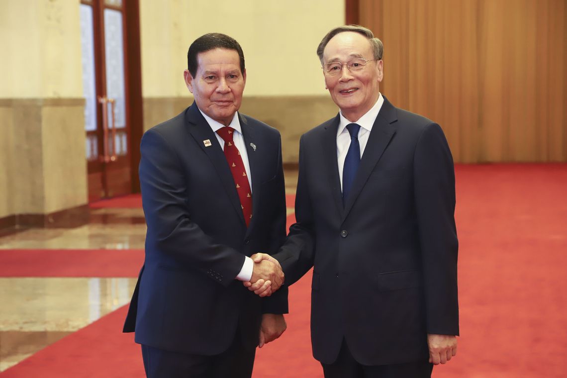 Adnilton Farias / VPR Vice-Presidente da República, Hamilton Mourão, durante Cerimonia de boas-vindas, no Grande Salao do Povo, (Northern Hall).