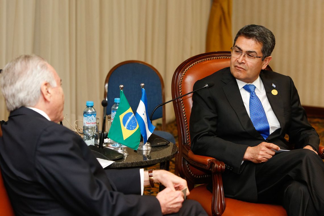 Alan Santos/PR Lima - O presidente Michel Temer durante encontro com o presidente de Honduras, Juan Orlando Hernándes Alvarado (Alan Santos/PR)