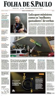 Capa do Jornal Folha de S. Paulo Edição 2023-11-04