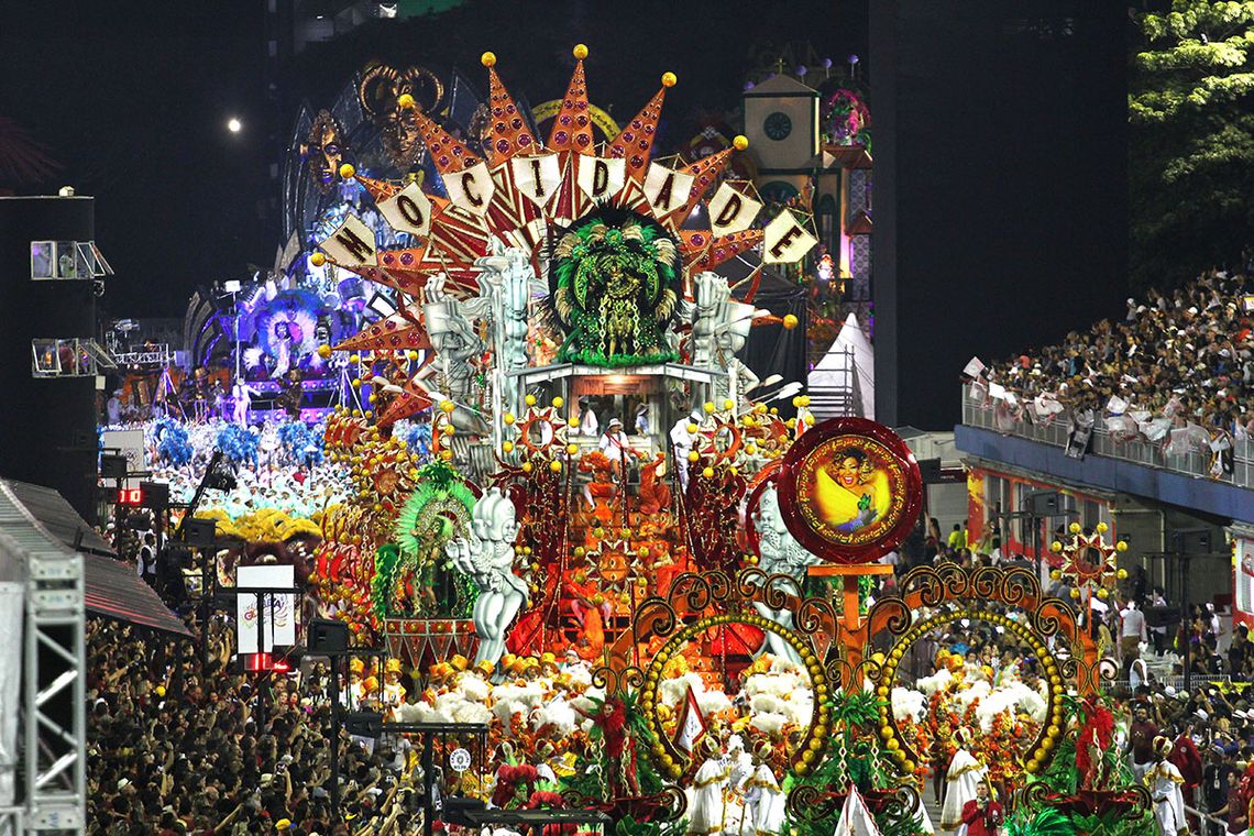 Divulgação/LigaSP São Paulo – Mocidade Alegre no segundo dia de desfile das escolas de samba paulistanas do Grupo Especial (Divulgação/LigaSP)