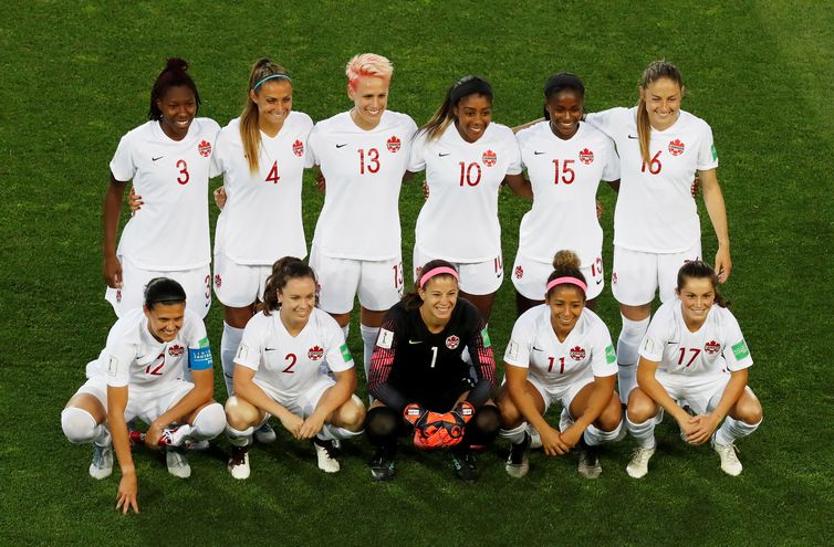 Seleção do Canadá na Copa do Mundo de Futebol Feminino - França 2019. 