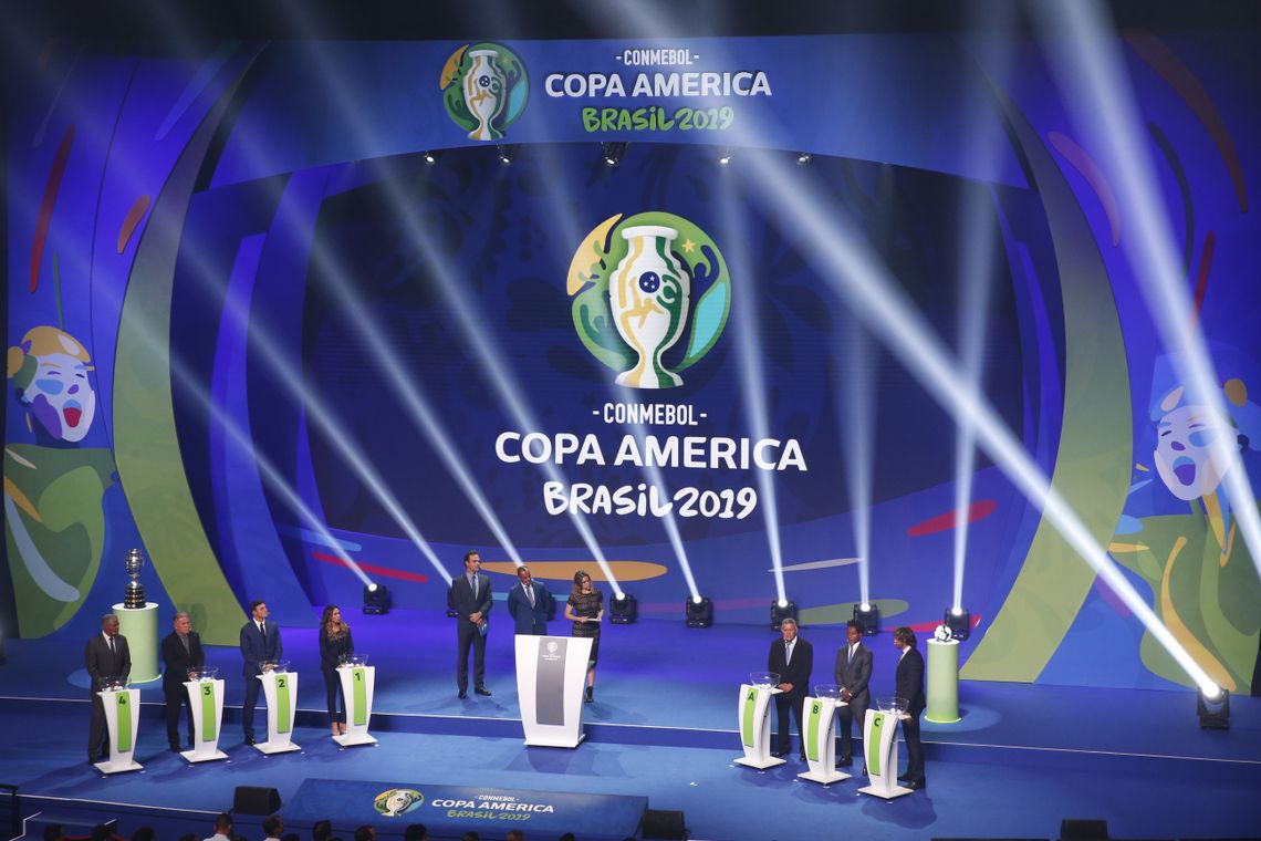  Sorteio dos grupos da Copa AmÃ©rica Brasil 2019, na Cidade das Artes.  